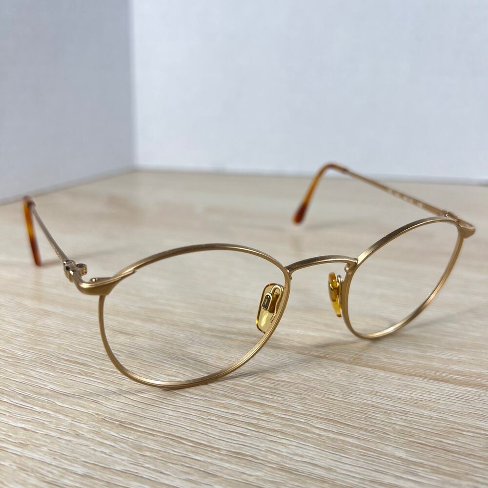 Giorgio Armani 132 703 Eyeglasses Gold Frames Only Italy 49-19-145
